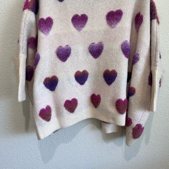 By Anthropologie Heart Cardigan Sweater Women's One Size Loungewear Cozy Boho - Picture 5 of 10